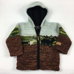 Kyber Elk in Rockies Zip Hooded Wool Sweater Coat